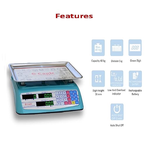 Eagle Counting & Price Computing Weight Machine with 40 kg Capacity
