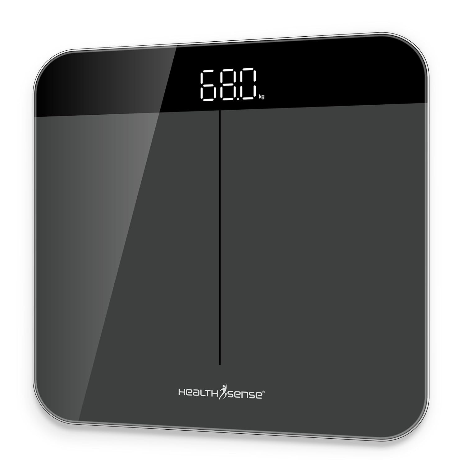 HealthSense Weight Machine for Body Weight, 1 Year Warranty & Batteries Included - Dura-Glass PS 120