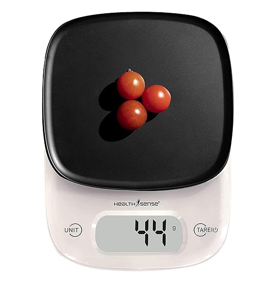 HealthSense Weight Machine for Kitchen, Touch Button, Tare Function & 1 Year Warranty – Chef-Mate KS 63
