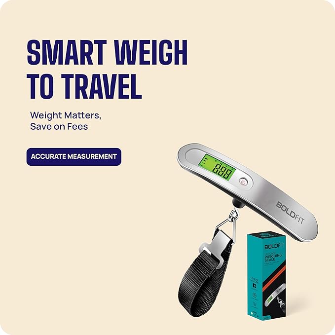 Boldfit Weight Machine For Luggage Weighing Scale  with LCD Display Luggage Weighing Scale