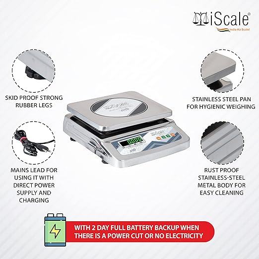 iScale IST i-07 30kg x 1g Stainless Steel Digital Weighing Scale