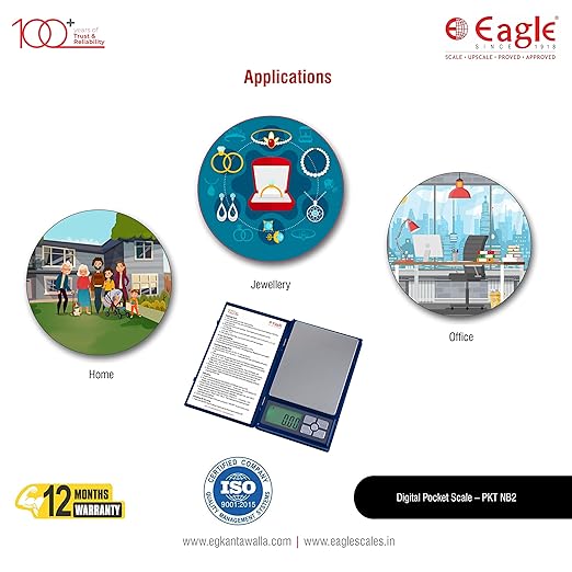 Eagle Digital Pocket Weighing Scale with 600g Capacity & 0.01g Accuracy