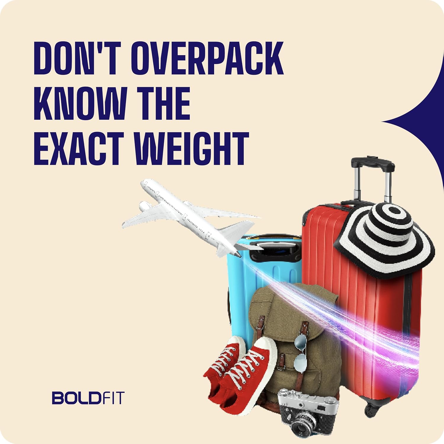 Boldfit Weight Machine For Luggage Weighing Scale  with LCD Display Luggage Weighing Scale