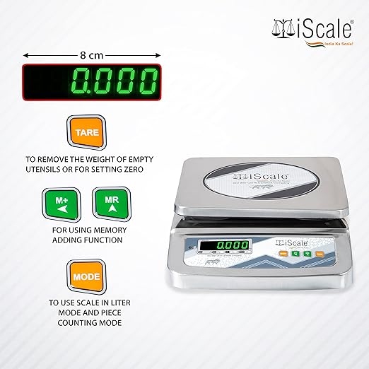 iScale IST i-07 30kg x 1g Stainless Steel Digital Weighing Scale